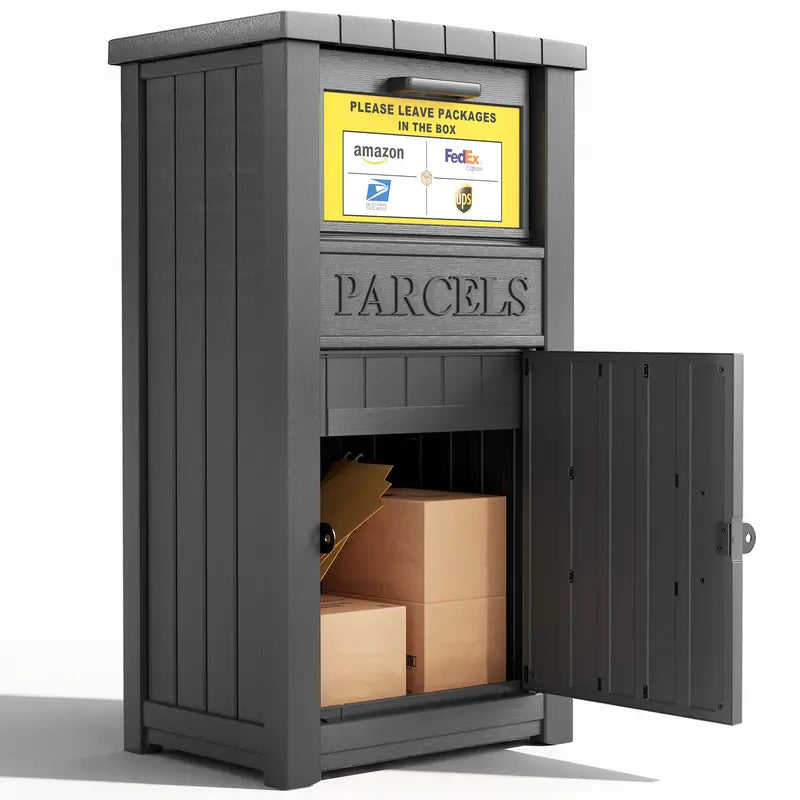 Outdoor parcel delivery box with lock, theft-proof and waterproof