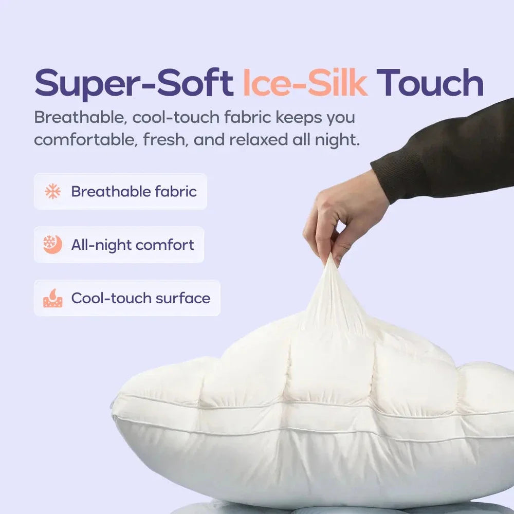 Cooling Puff Grid Pillow