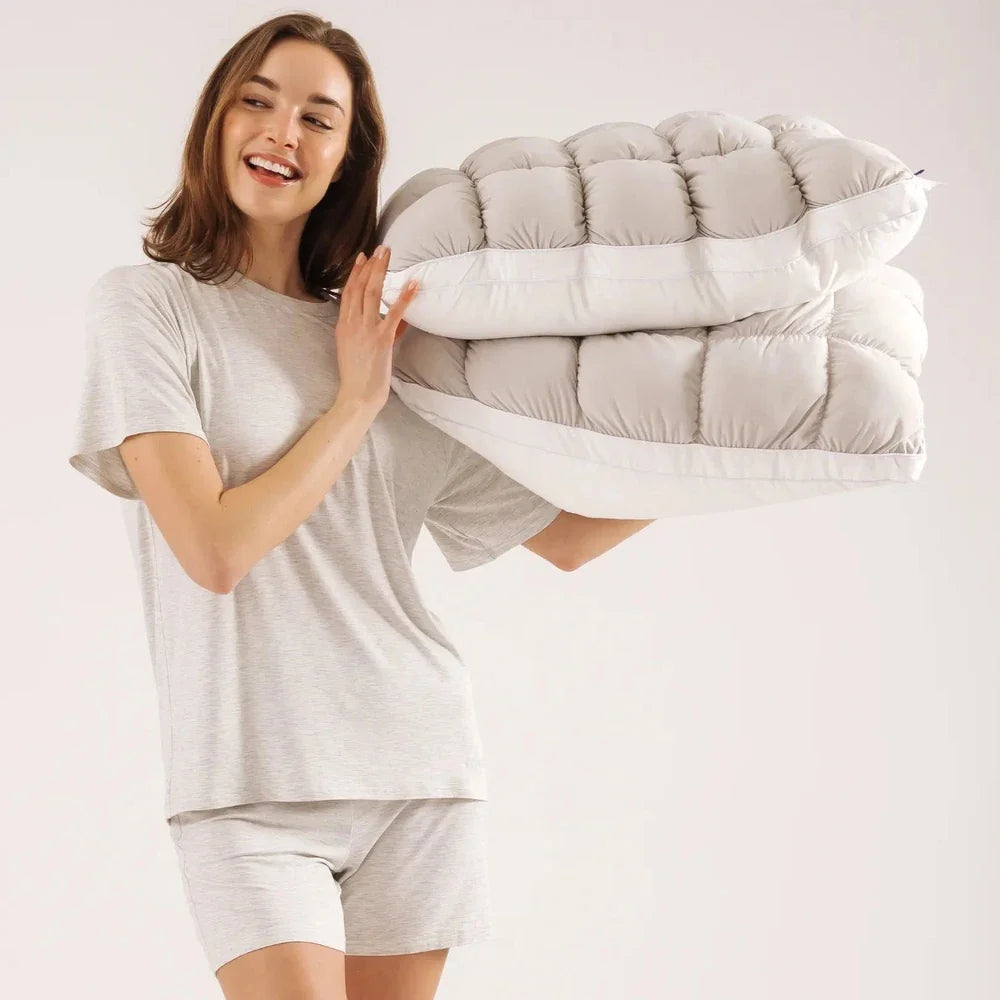 Cooling Puff Grid Pillow
