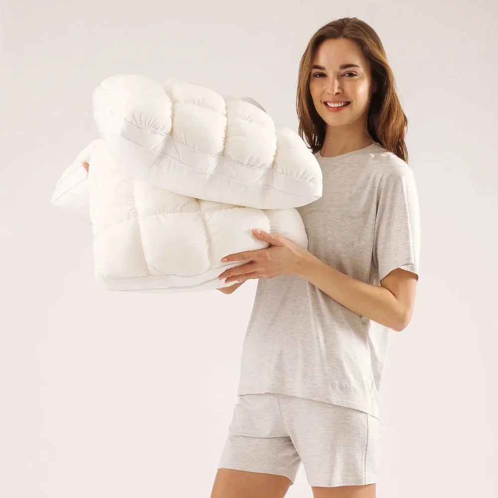 Cooling Puff Grid Pillow
