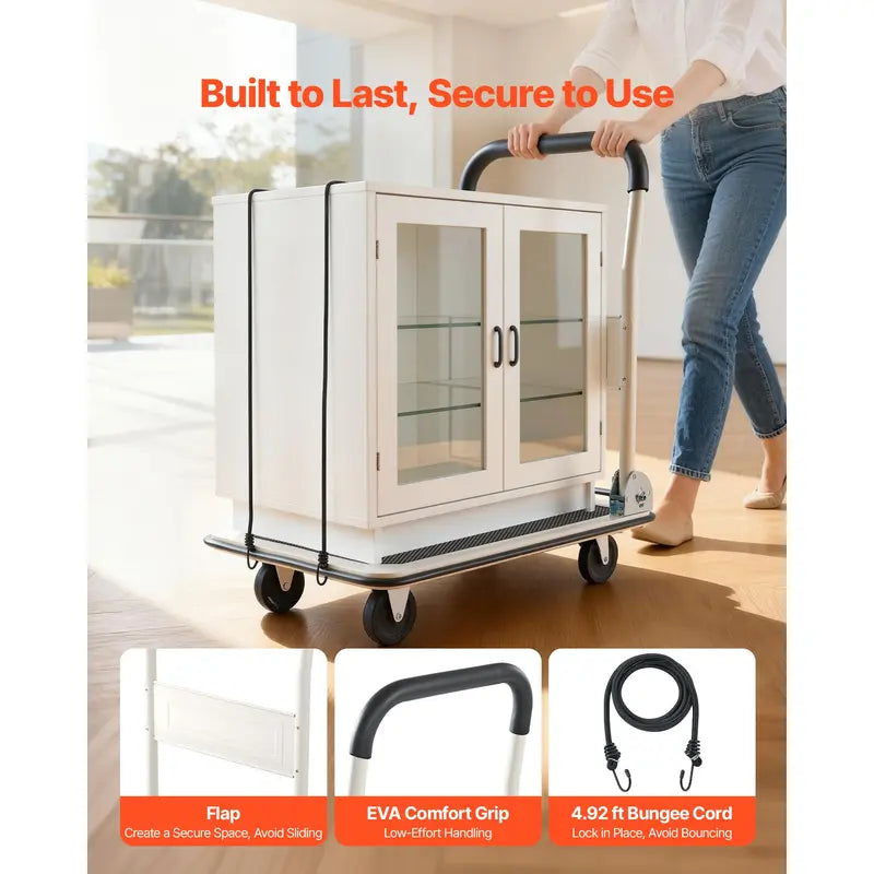 Steel folding cart with a load capacity of up to 330 pounds
