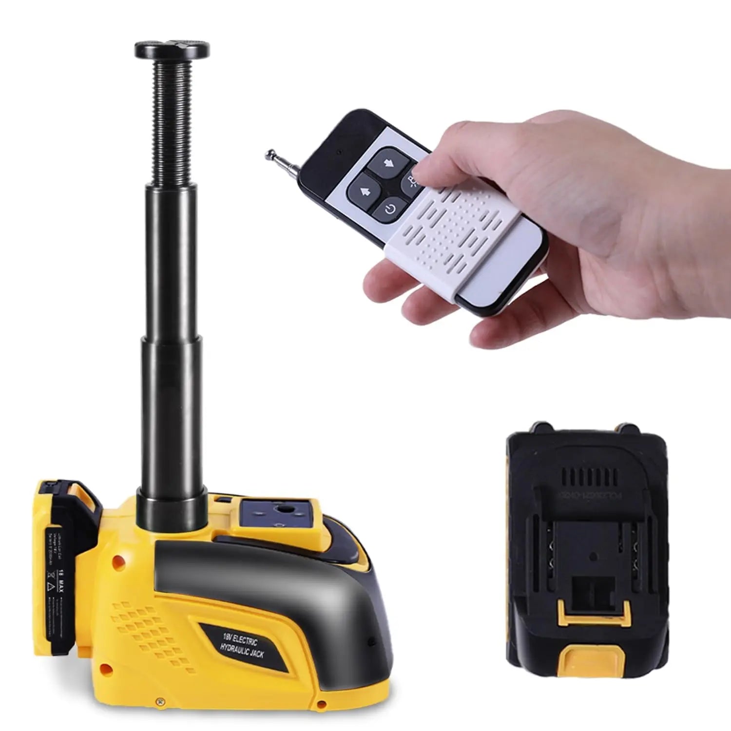 Electric vehicle jack - 5 tons - 12V - Pedal type jack, impact wrench, air pump