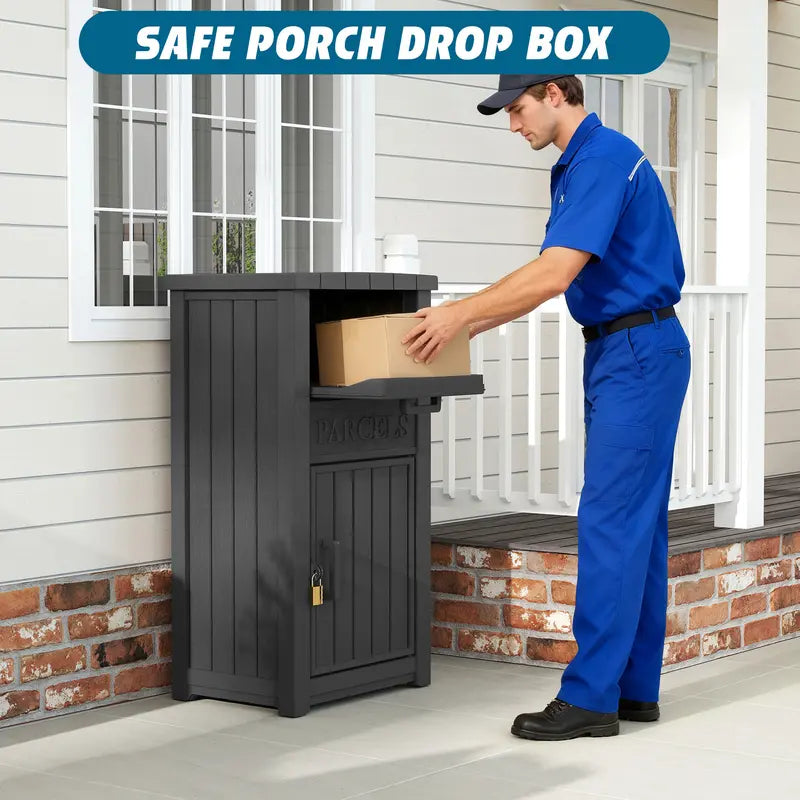 Outdoor parcel delivery box with lock, theft-proof and waterproof