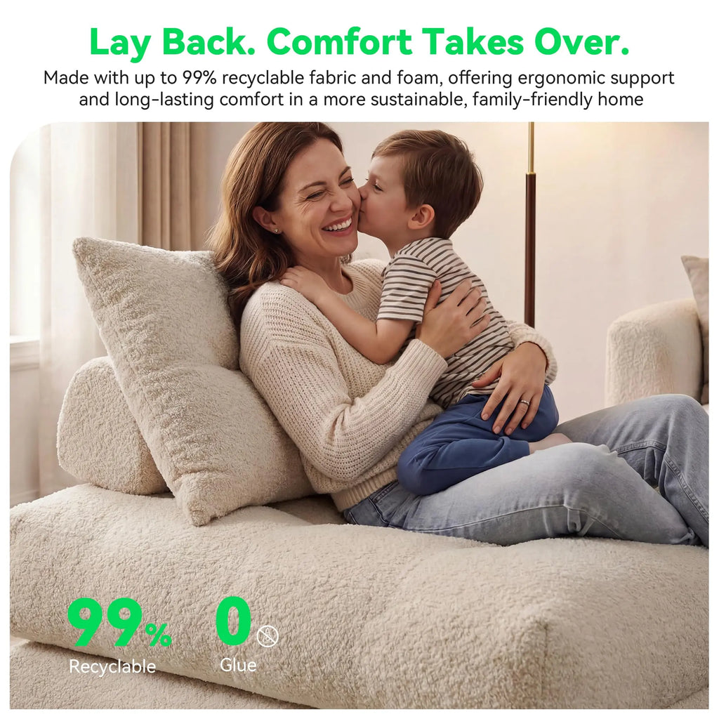 Folding Sofa Bed, 3-in-1 Convertible Recliner Bed