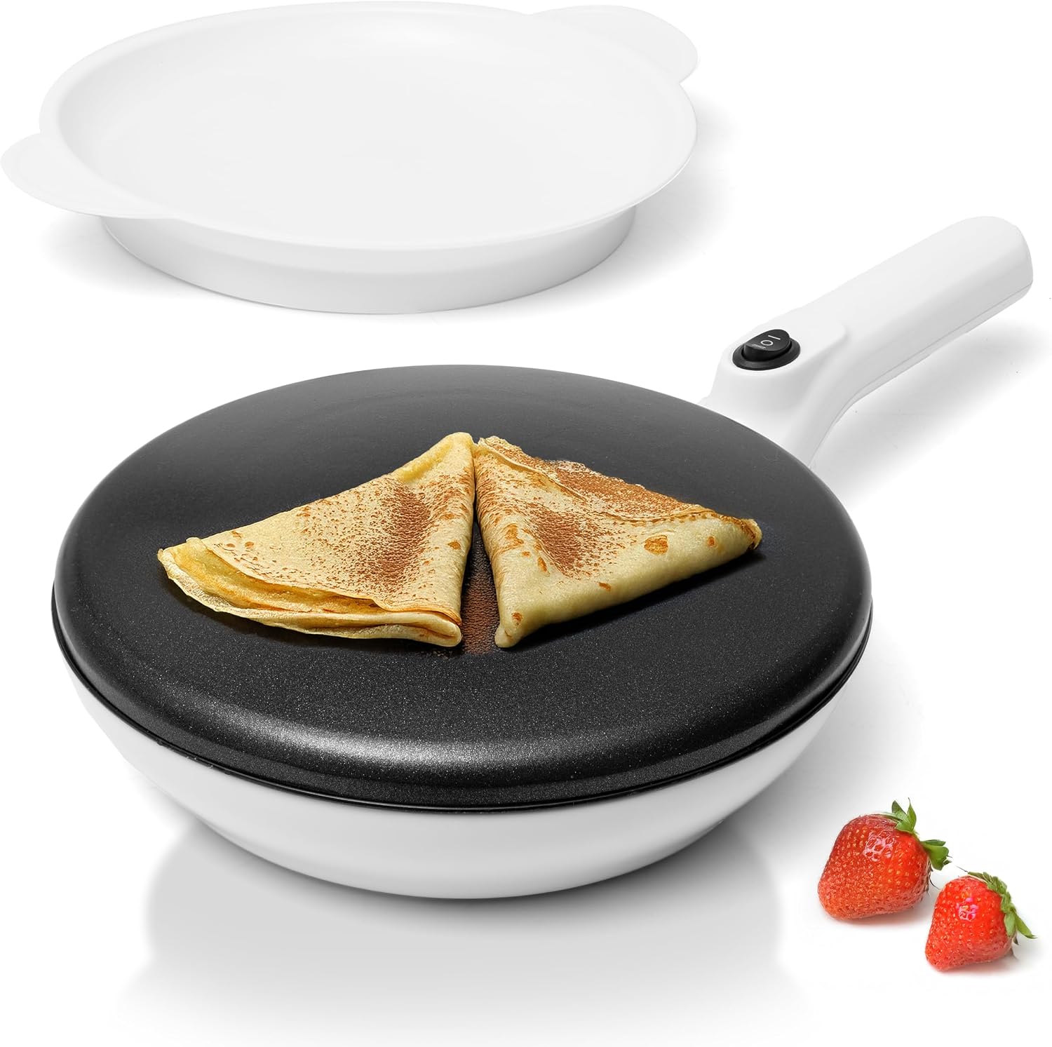 Cordless Electric Crepe Maker, 8-Inch Portable Nonstick Crepe Pan