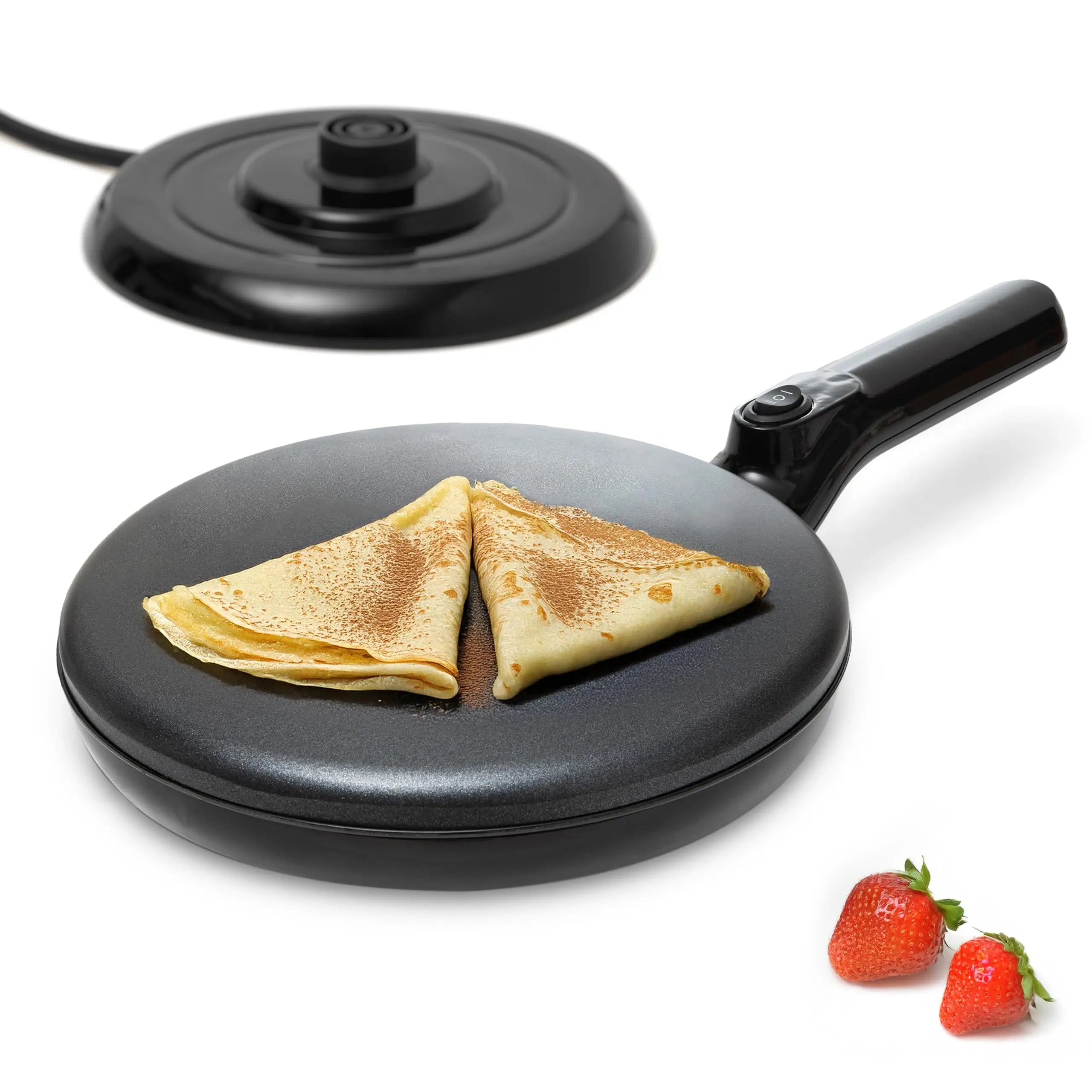 Cordless Electric Crepe Maker, 8-Inch Portable Nonstick Crepe Pan