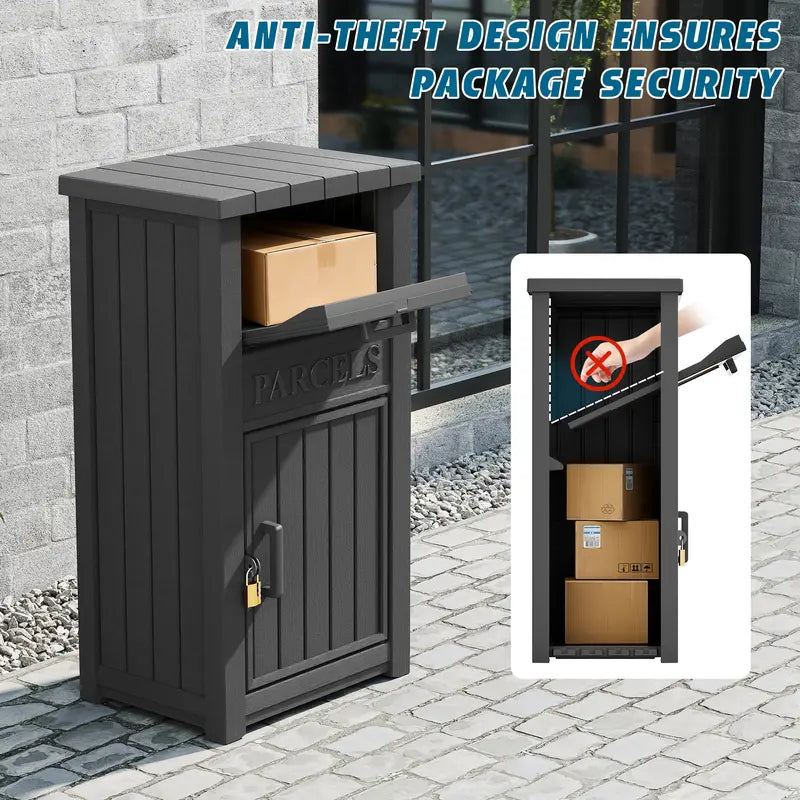 Outdoor parcel delivery box with lock, theft-proof and waterproof