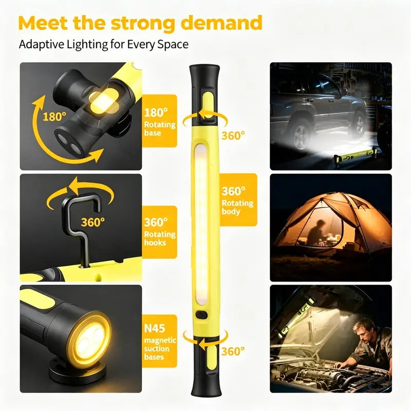 5200mAh USB-C Rechargeable LED Work Light Strip