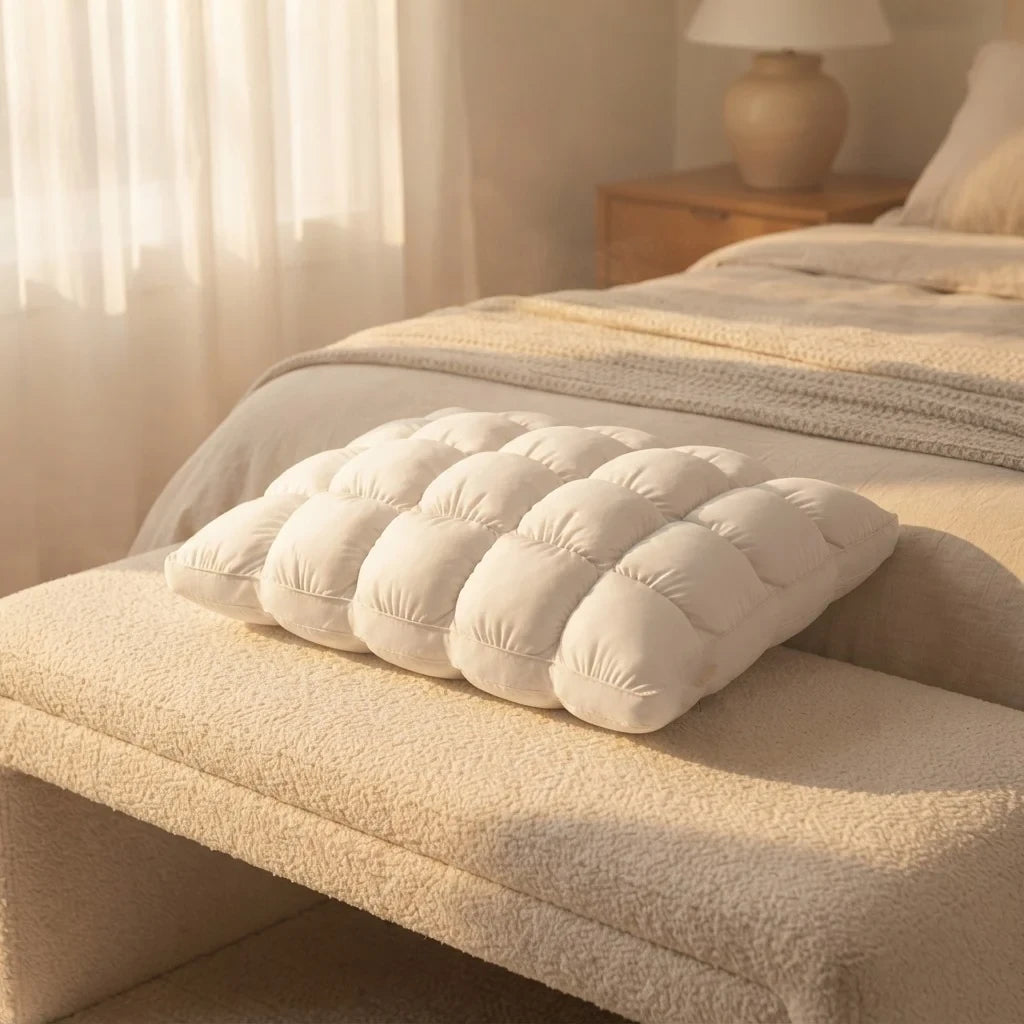 Cooling Puff Grid Pillow